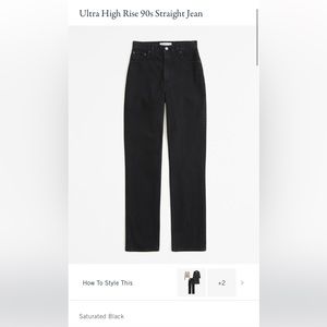 Abercrombie 90s Straight Ultra High Rise Jean Curve Love